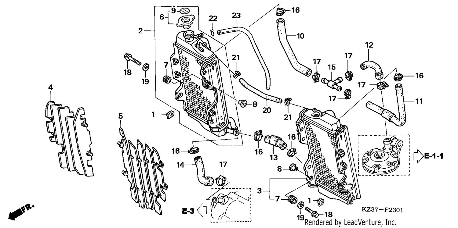 RADIATOR (CR250R5-7)