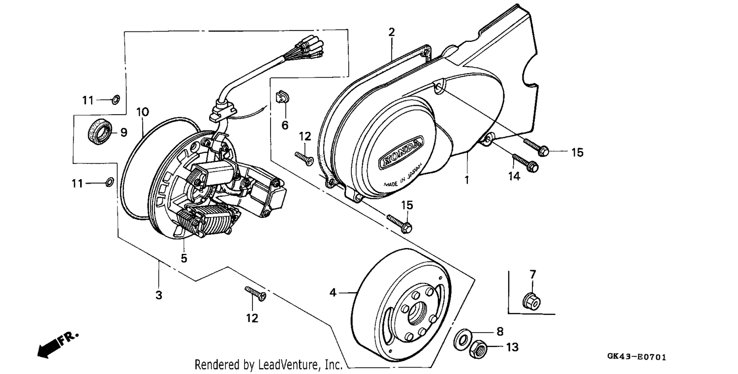 LEFT CRANKCASE COVER/ GENERATOR (C50LAG/J/N)