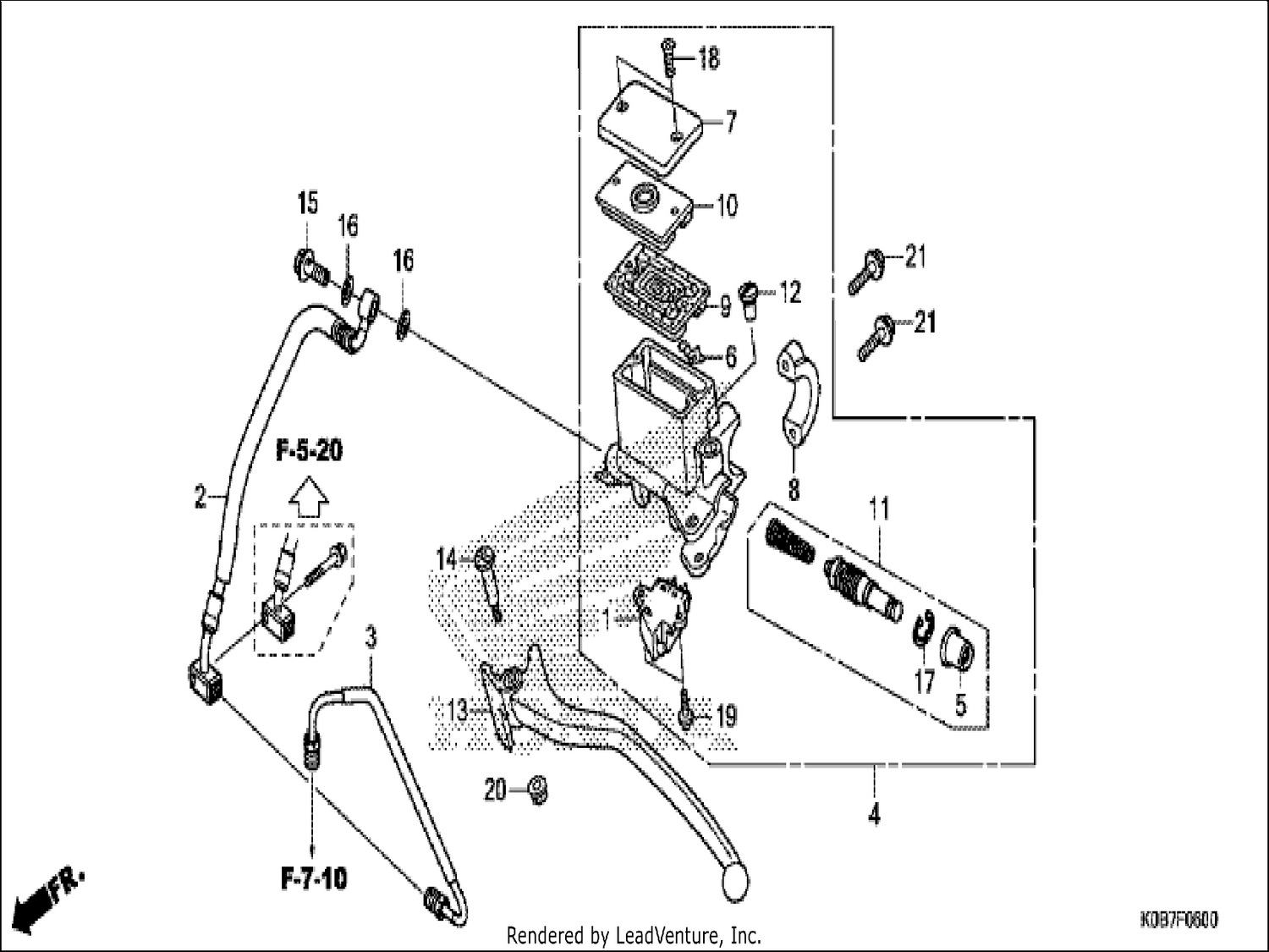  REAR BRAKE MASTER CYLINDER