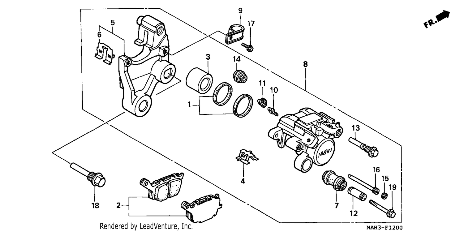 REAR BRAKE CALIPER