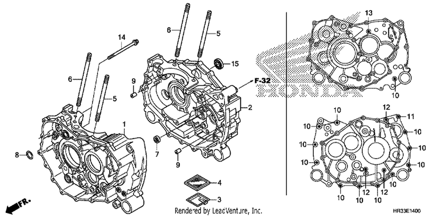  CRANKCASE (TRX420FA1/FA2)