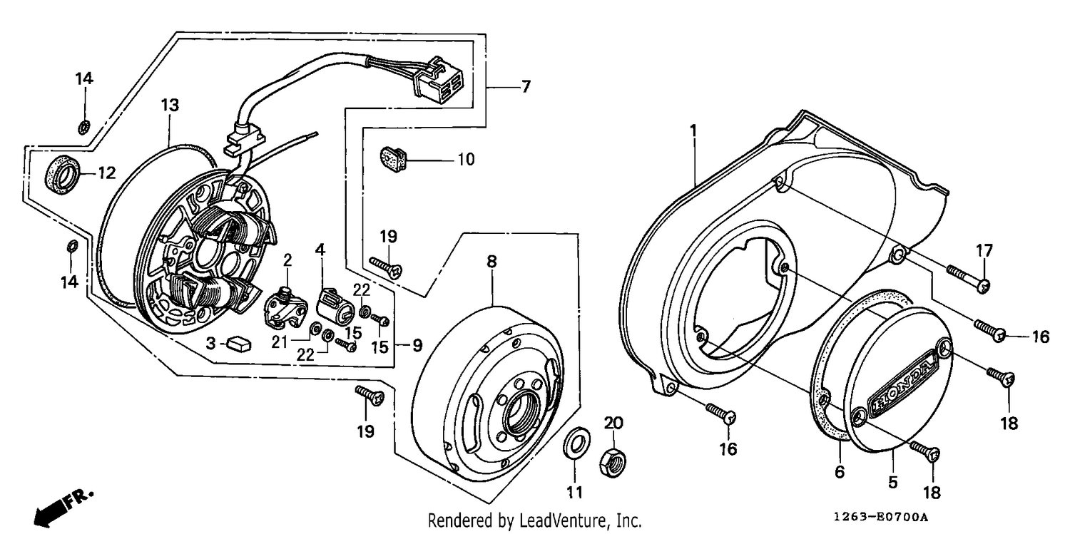 LEFT CRANKCASE COVER (ST50C/ST70C/K)