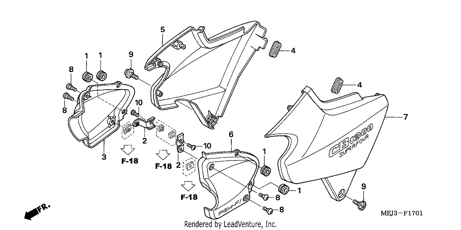 SIDE COVER (CB1300/A/S/SA )