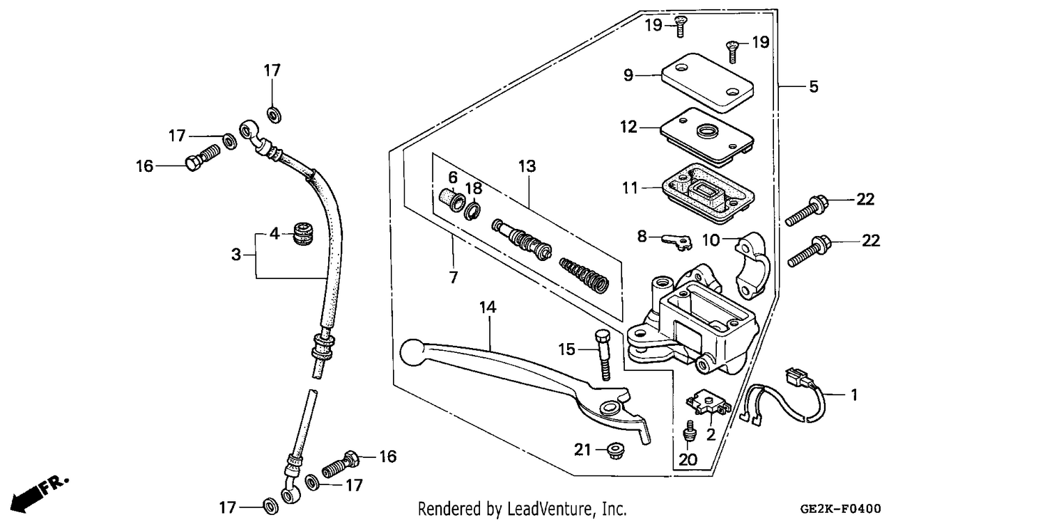 FR. BRAKE MASTER CYLINDER