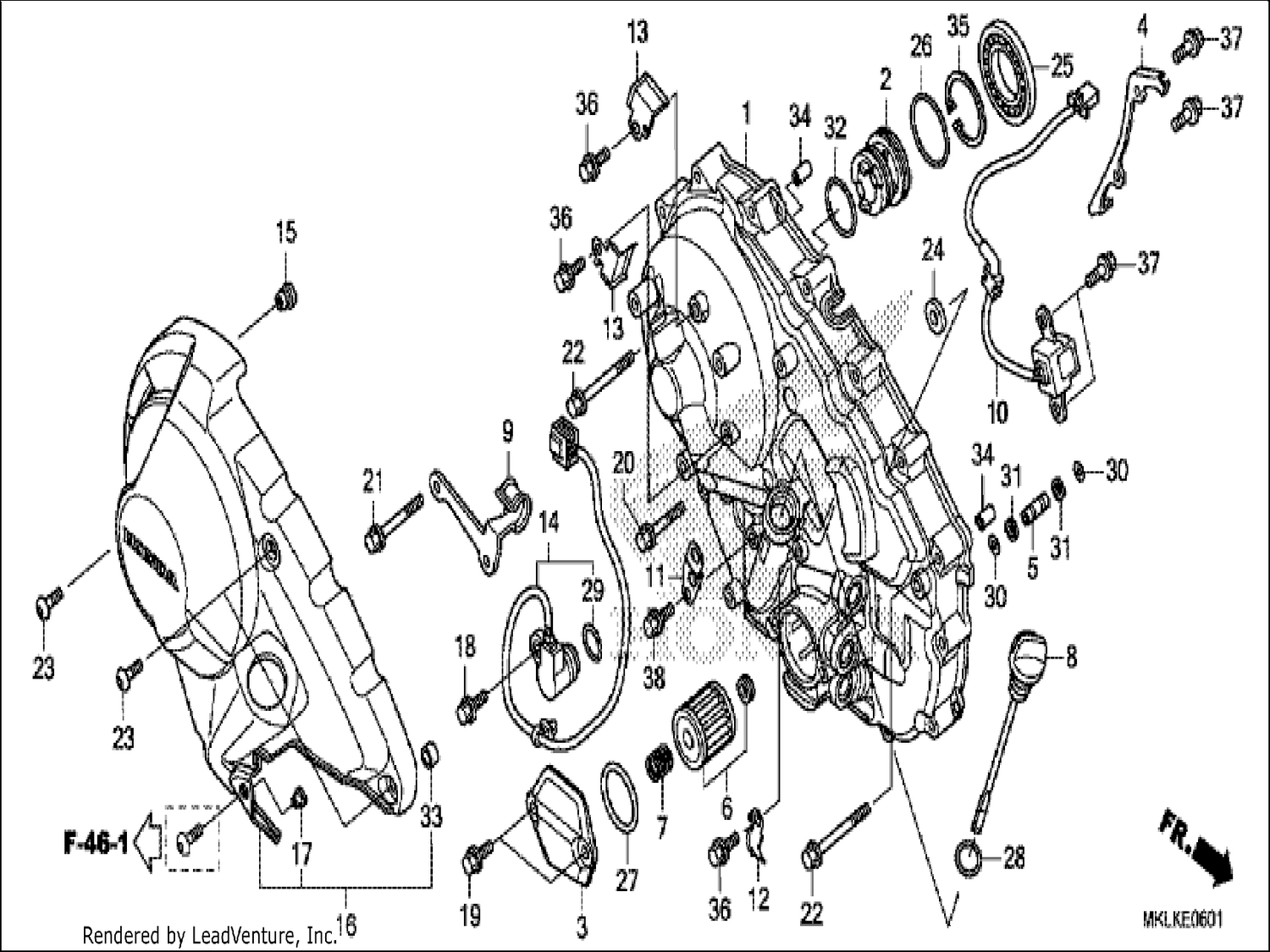  1 RIGHT CRANKCASE COVER (NC750SD)