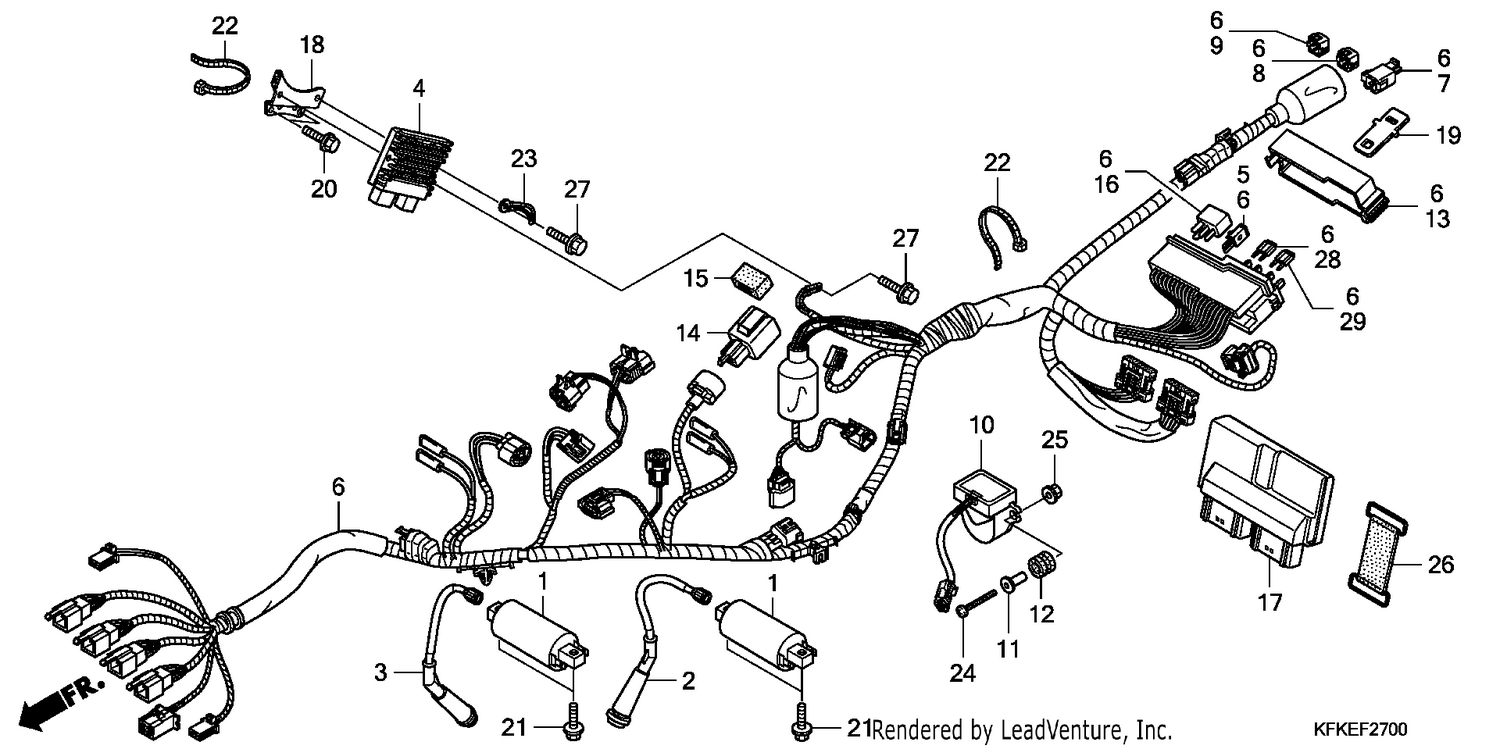 WIRE HARNESS/IGNITION COI L