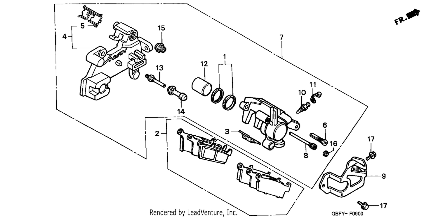 REAR BRAKE CALIPER