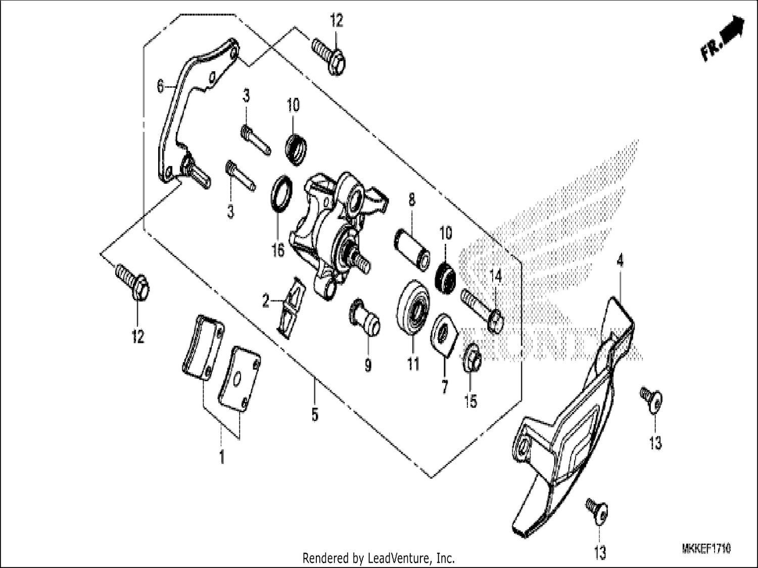  10 PARKING BRAKE CALIPER