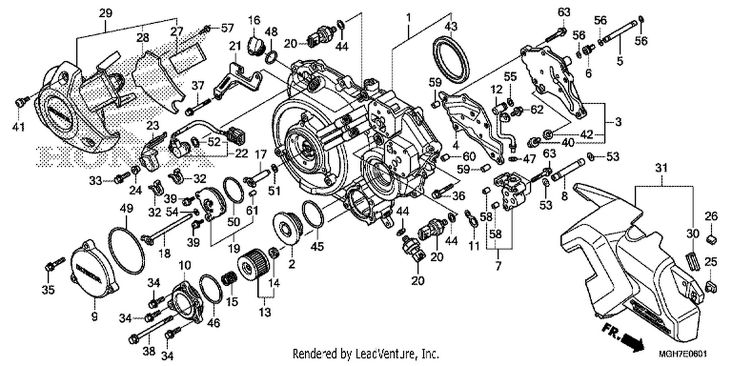  1 RI GHT CRANKCASE COVER (VFR1200XD/ XDA/ XDL/ XDS)