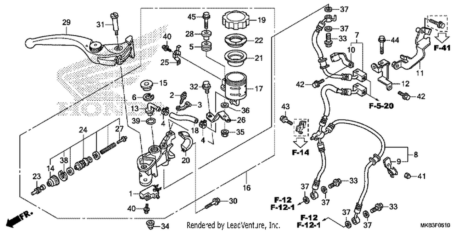  10 FRONT BRAKE MASTER CYLI NDER ( CBR1000RA/ SA)