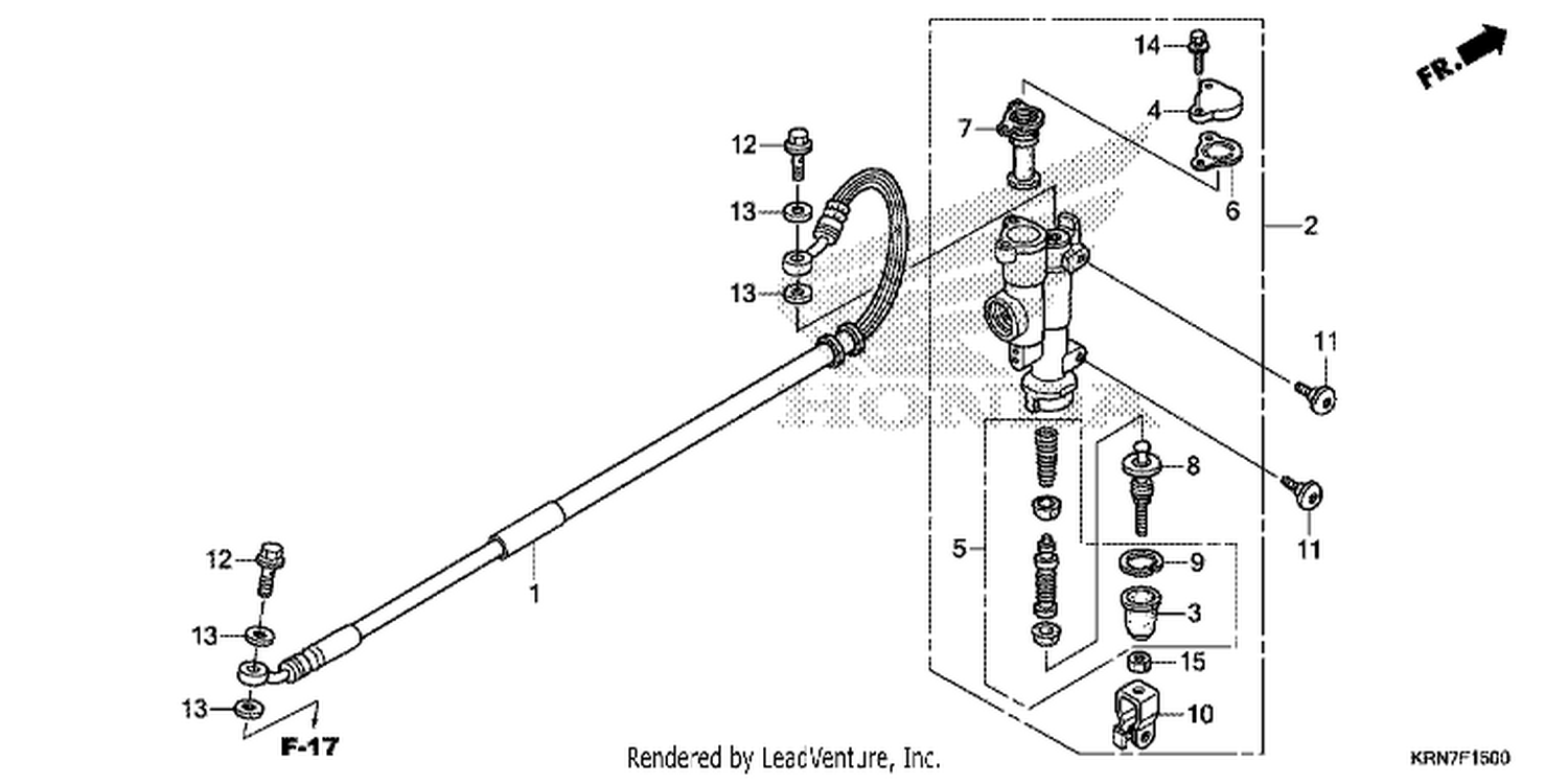  RR. BRAKE MASTER CYLI NDER