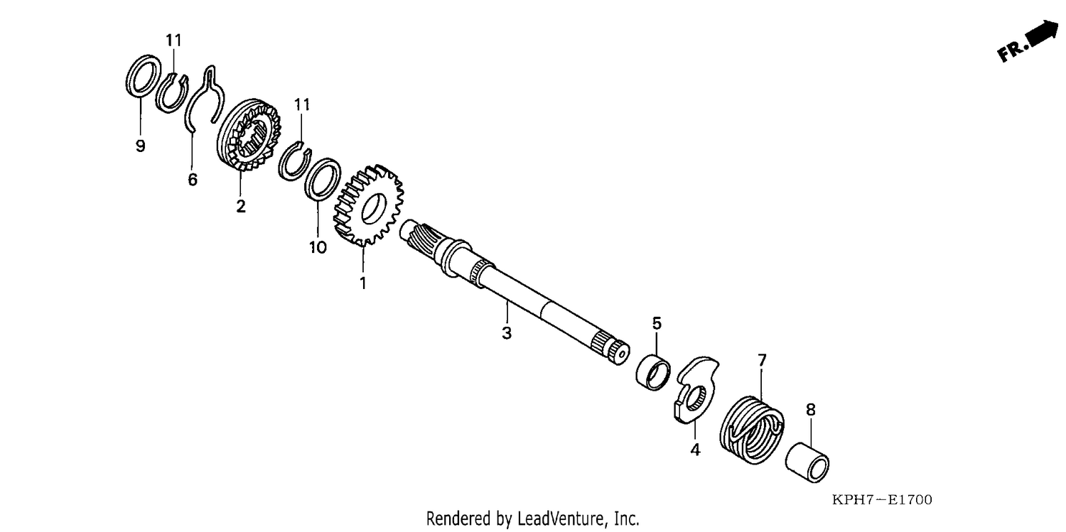 KICK STARTER SPINDLE