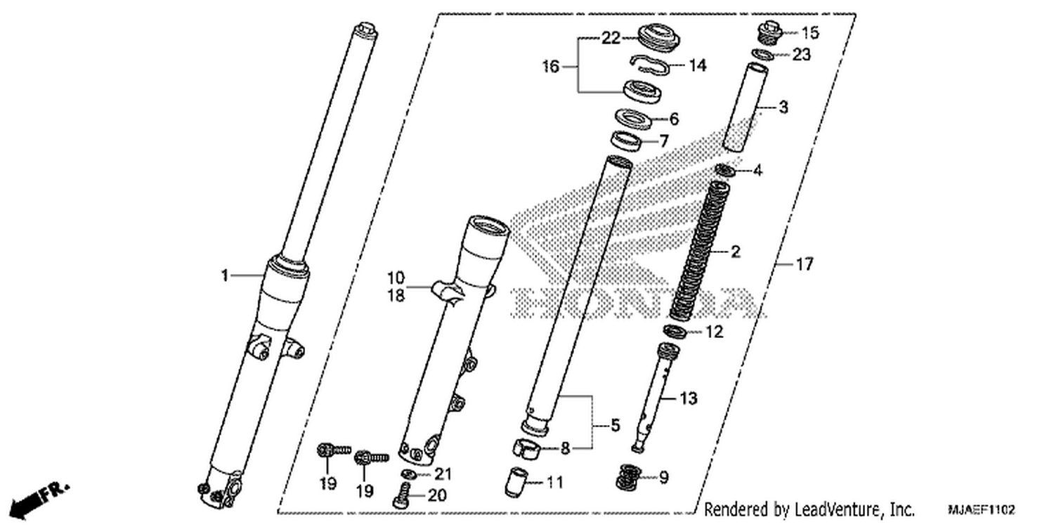  2 FRONT FORK (VT750S)