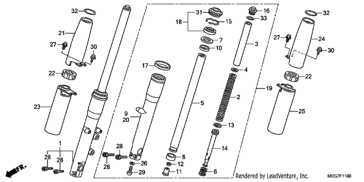 FRONT FORK (VT750C2B/CS/C/CA)
