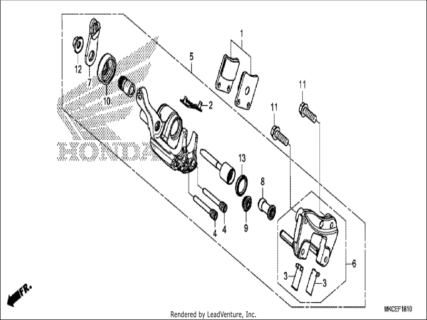  10 PARKING BRAKE CALIPER
