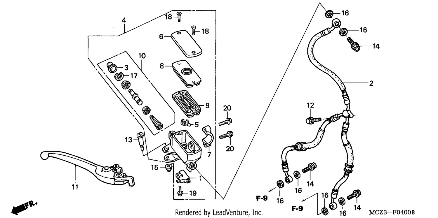 FR. BRAKE MASTER CYLINDER