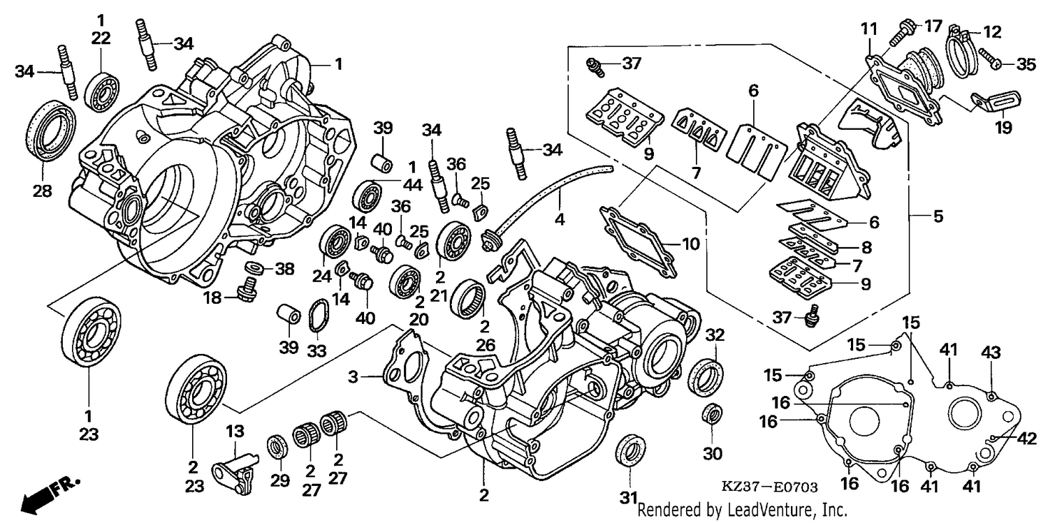 CRANKCASE (CR250R5-7)