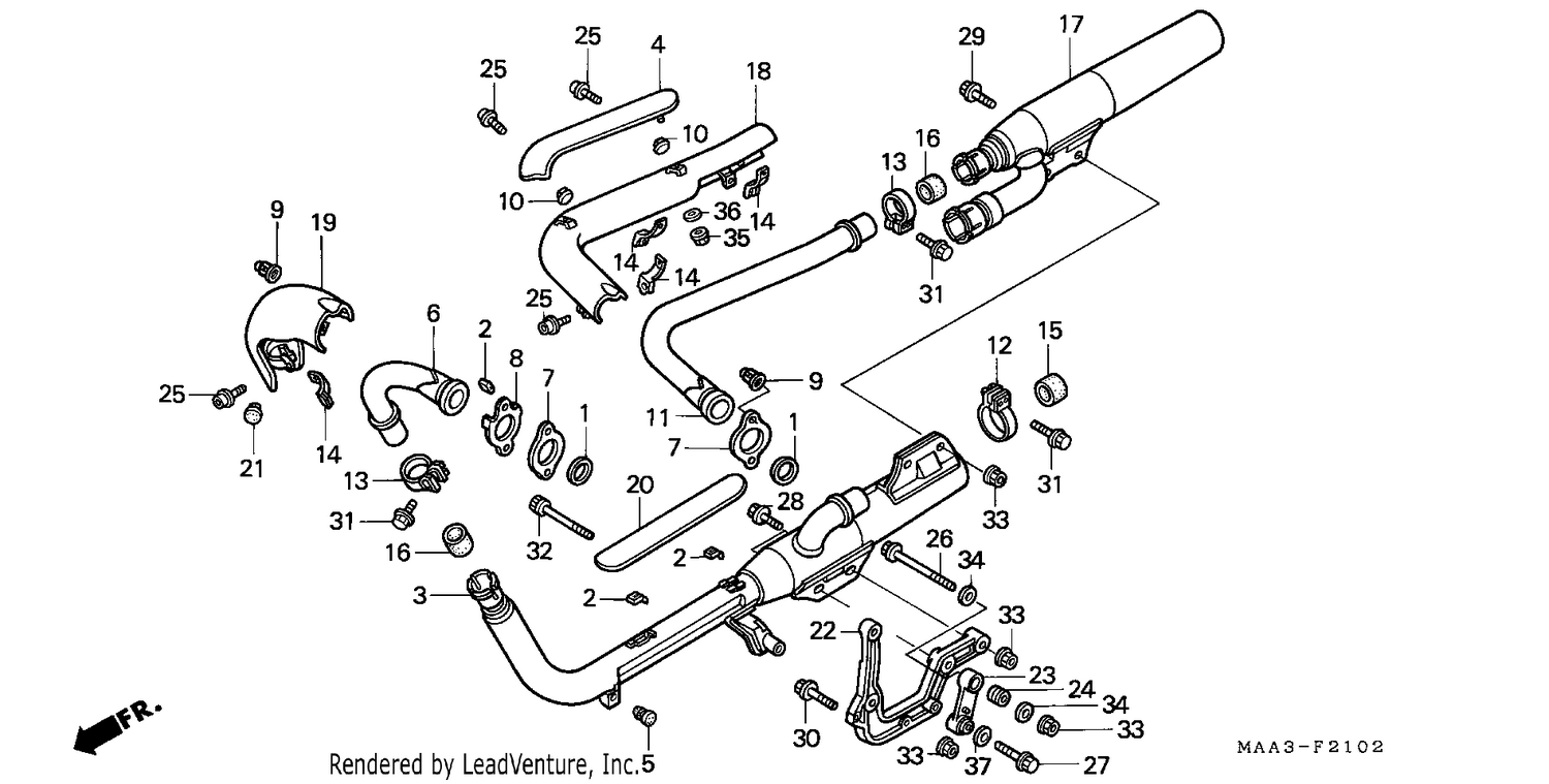 EXHAUST MUFFLER (VT1100C2)