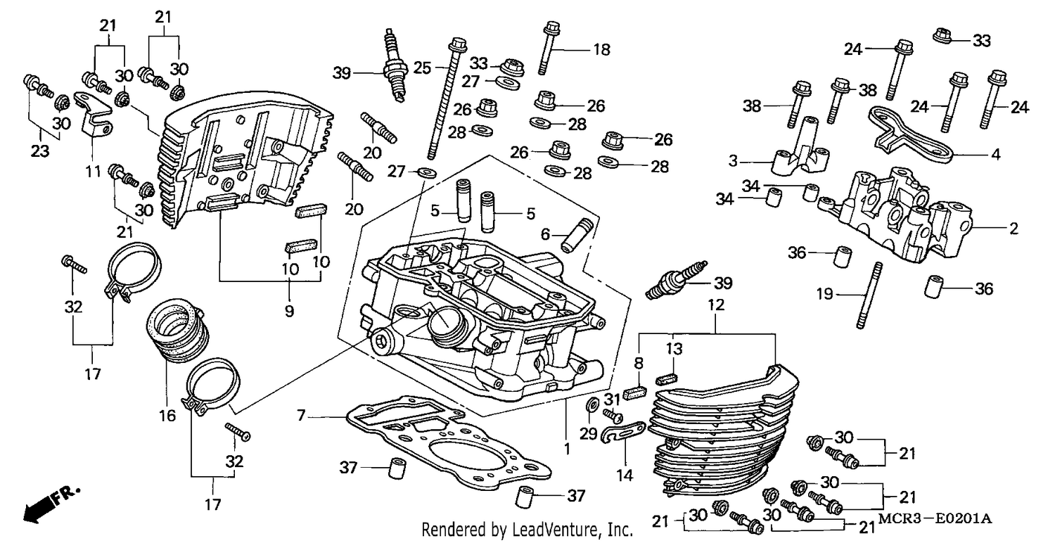 REAR CYLINDER HEAD