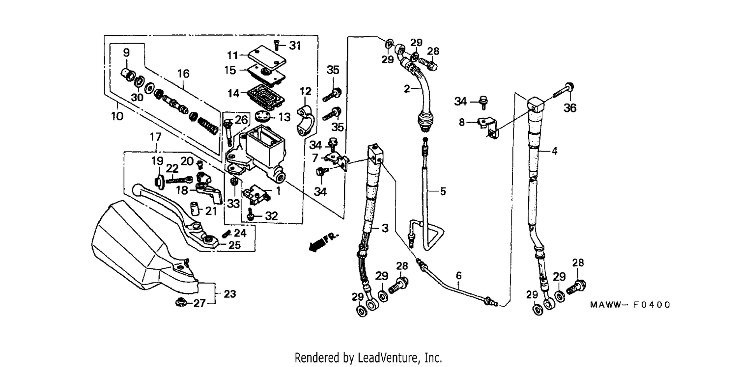 FR. BRAKE MASTER CYLINDER