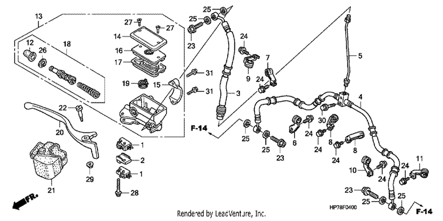  FR. BRAKE MASTER CYLINDER