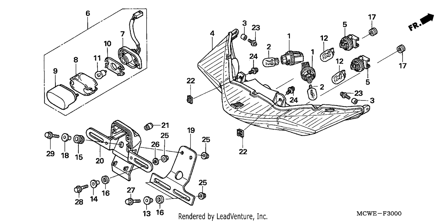 REAR COMBINATION LIGHT (E,ED,EK,F)