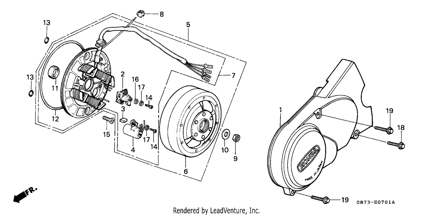 LEFT CRANKCASE COVER/ GENERATOR (2)
