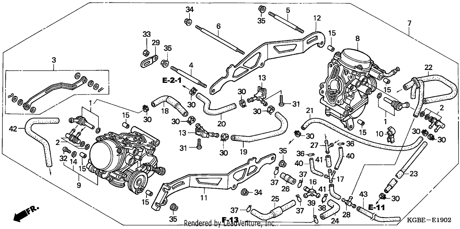 CARBURETOR (ASSY.) (VT125C4/6)