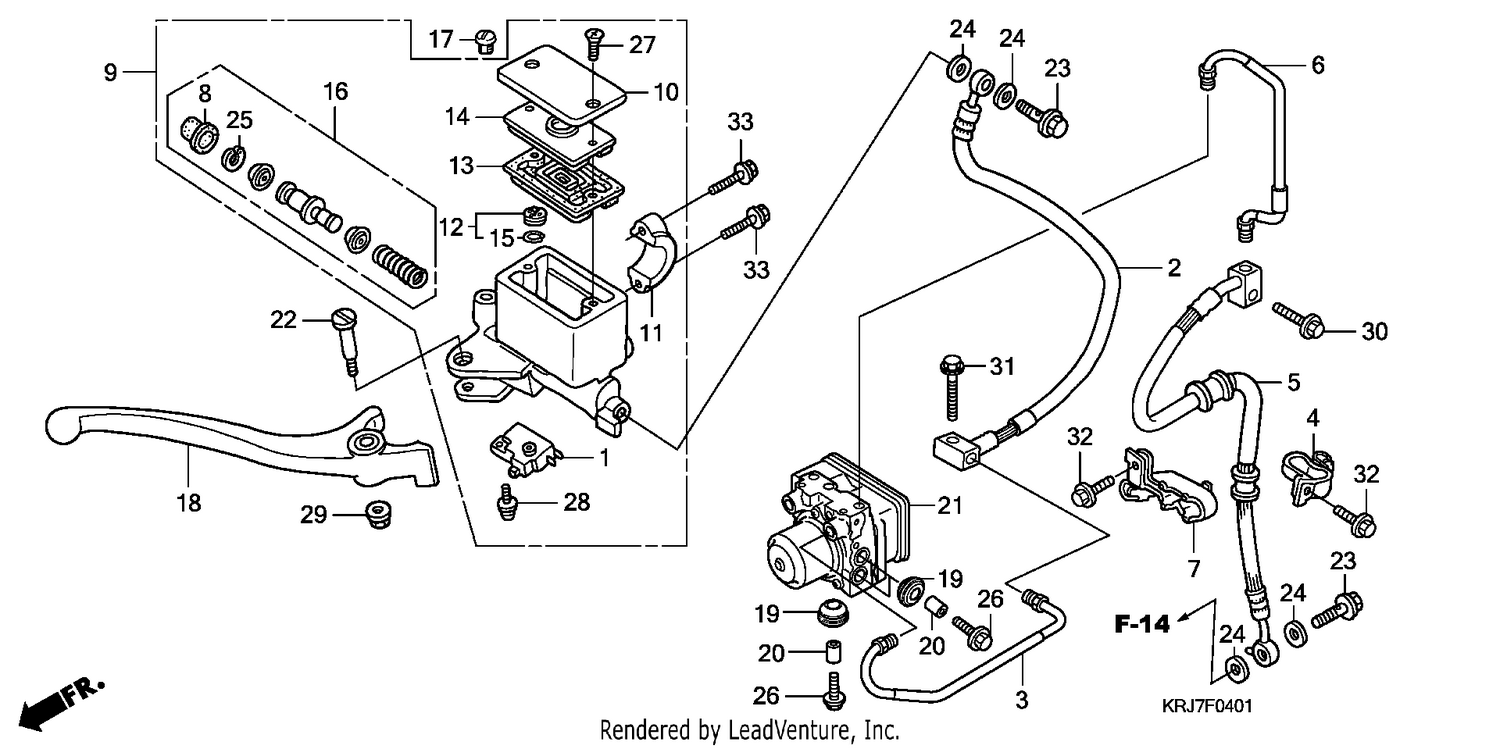 FR. BRAKE MASTER CYLINDER (FES125A)(FES150A)