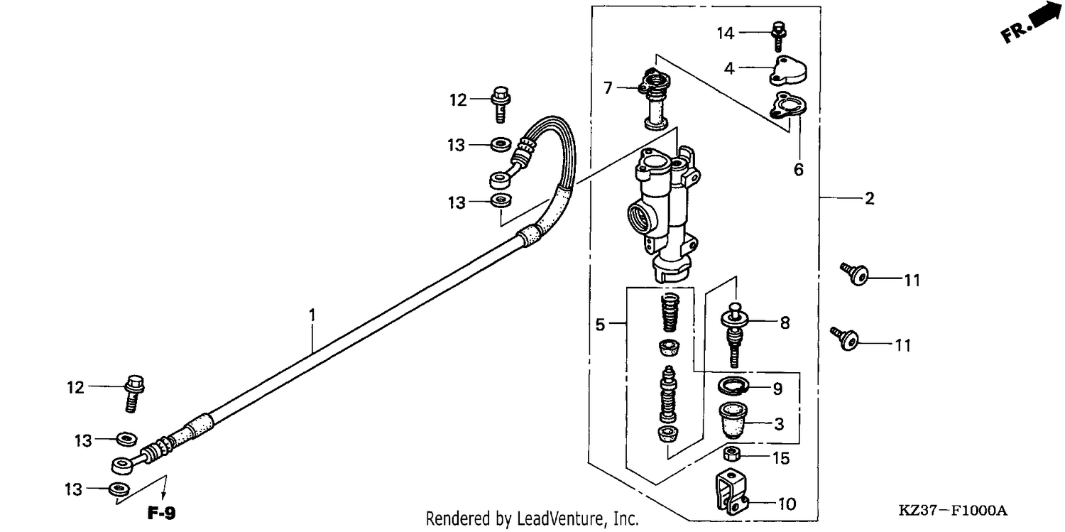 RR. BRAKE MASTER CYLINDER
