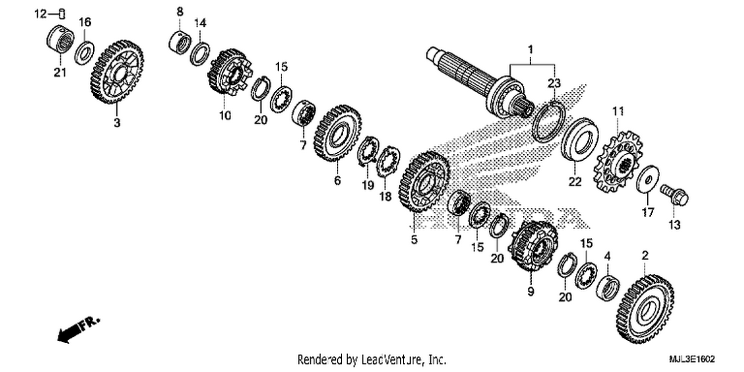  2 TRANSMI SSI ON (COUNTERSHAFT) (NC700XD/ 750XD)