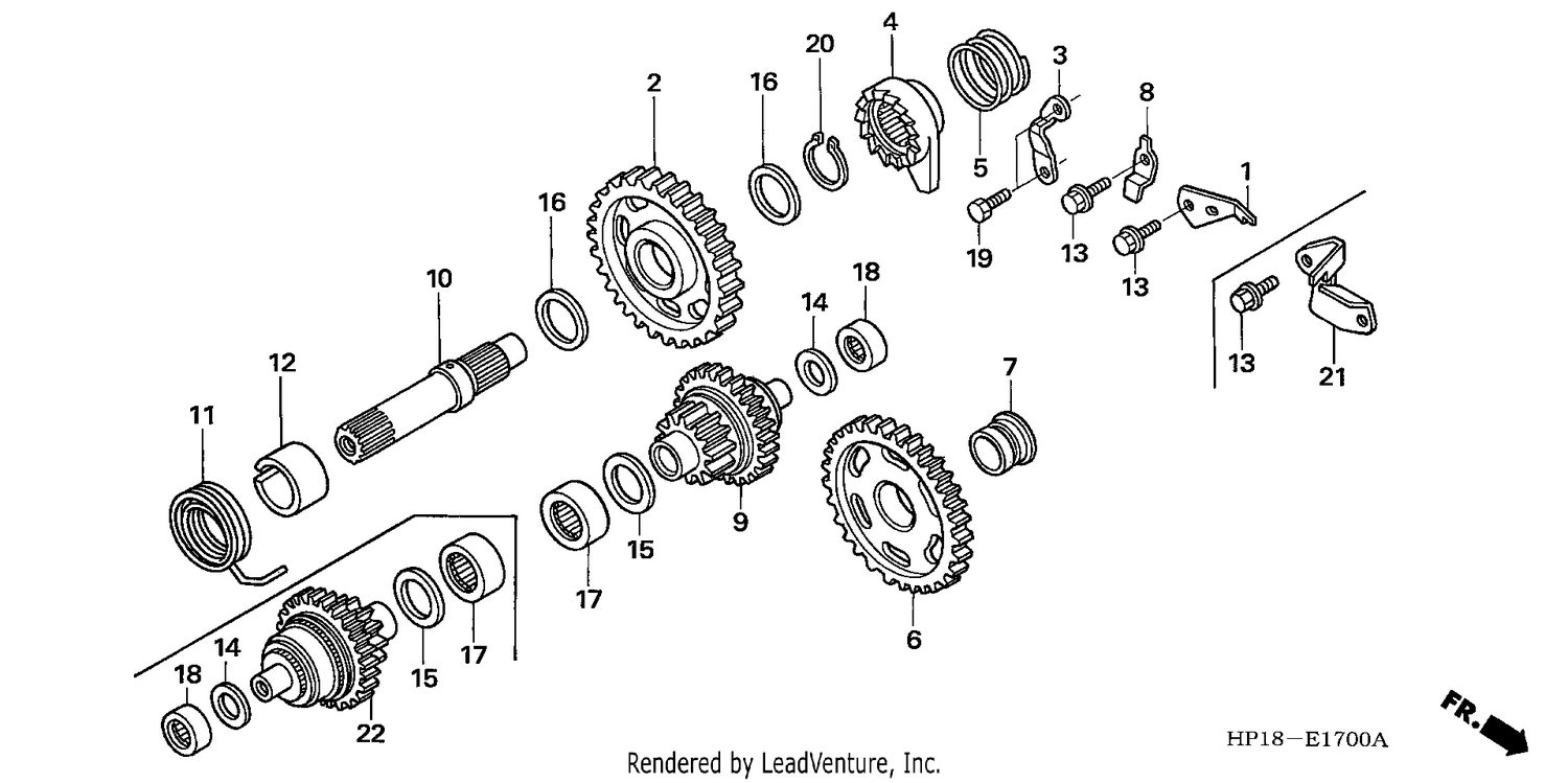 KICK STARTER SPINDLE