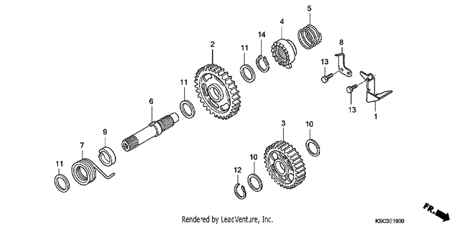  KICK STARTER SPINDLE