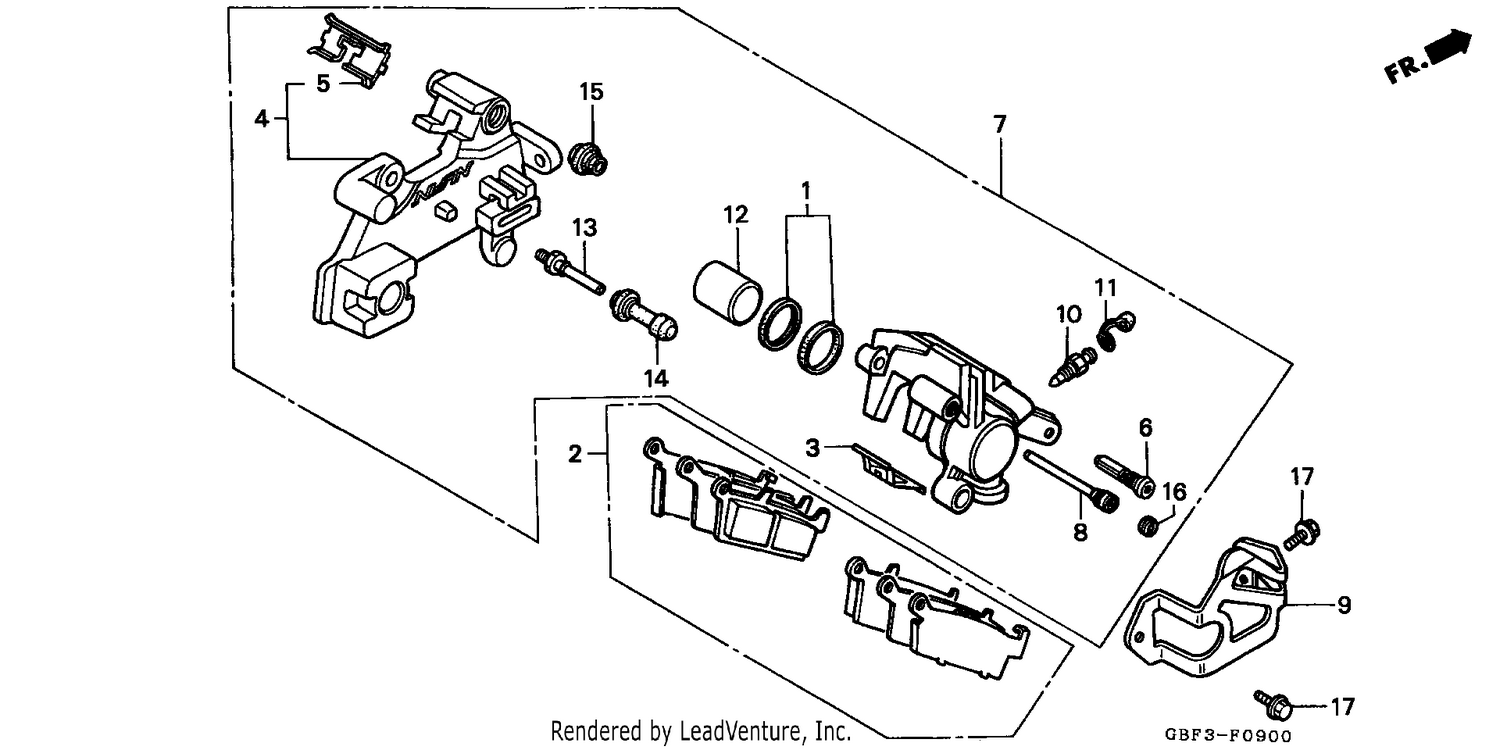 REAR BRAKE CALIPER