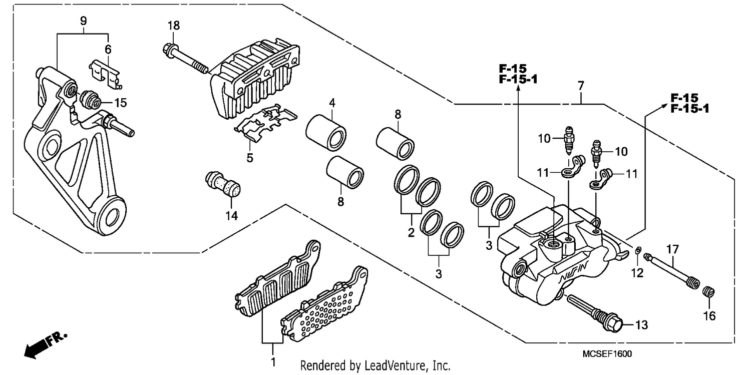 REAR BRAKE CALIPER