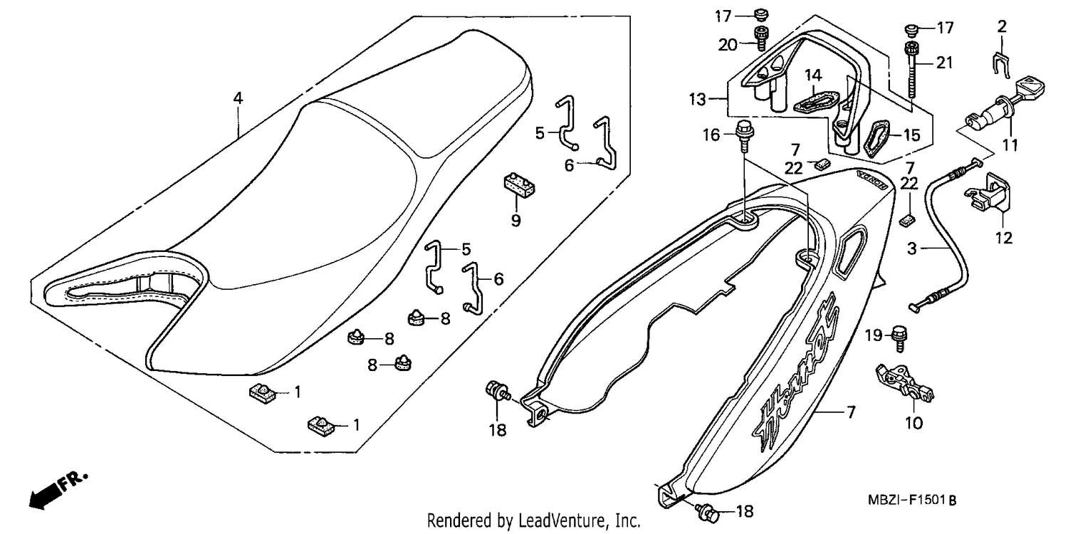 SEAT/SEAT COWL (CB600F3/4/5/6)