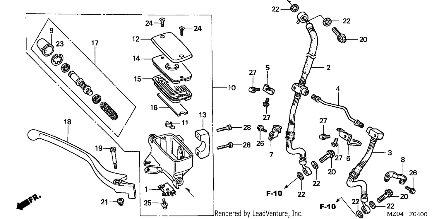 FR. BRAKE MASTER CYLINDER