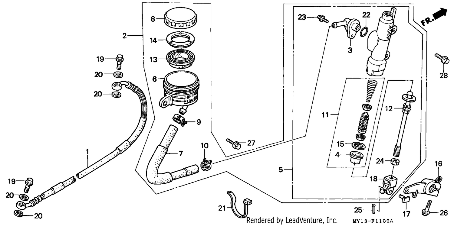 REAR BRAKE MASTER CYLINDER