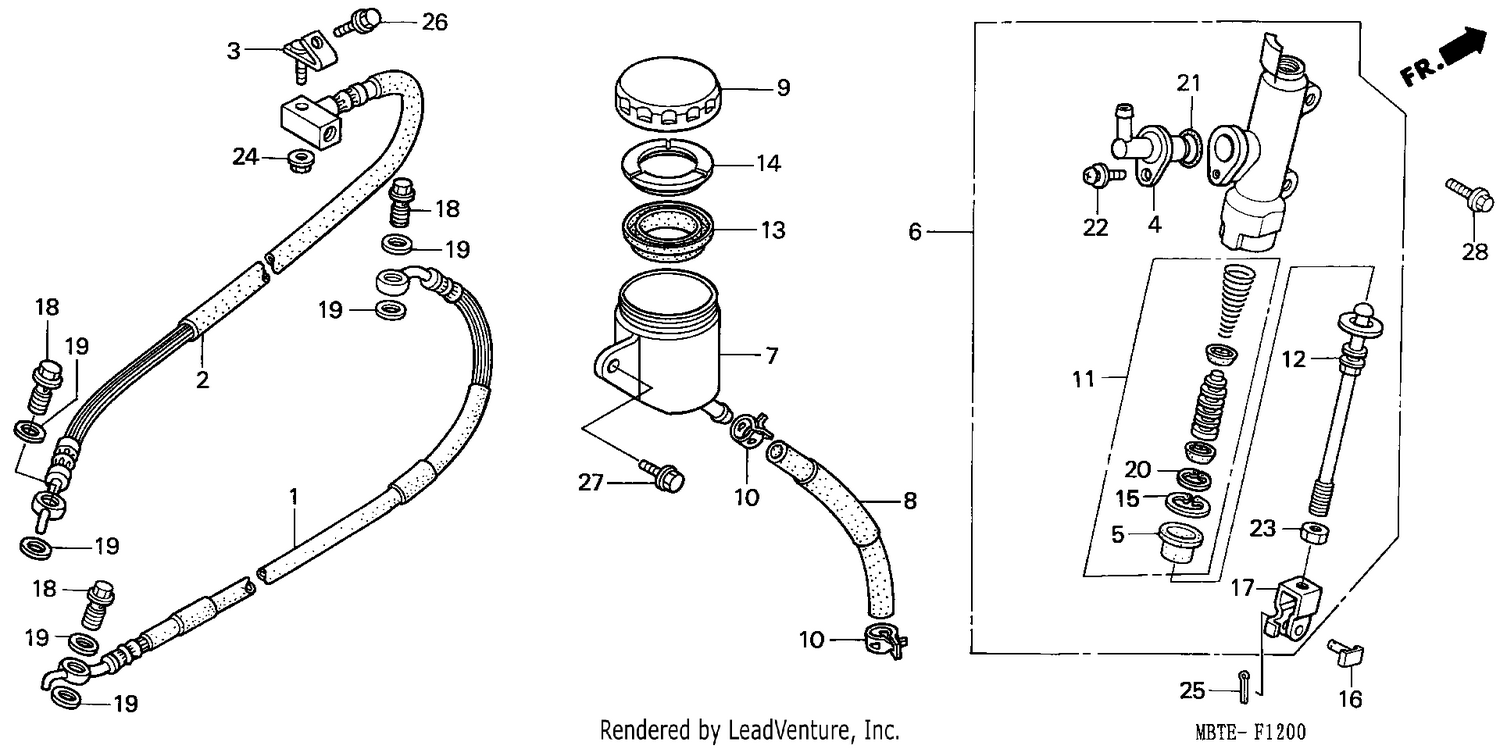 REAR BRAKE MASTER CYLINDER