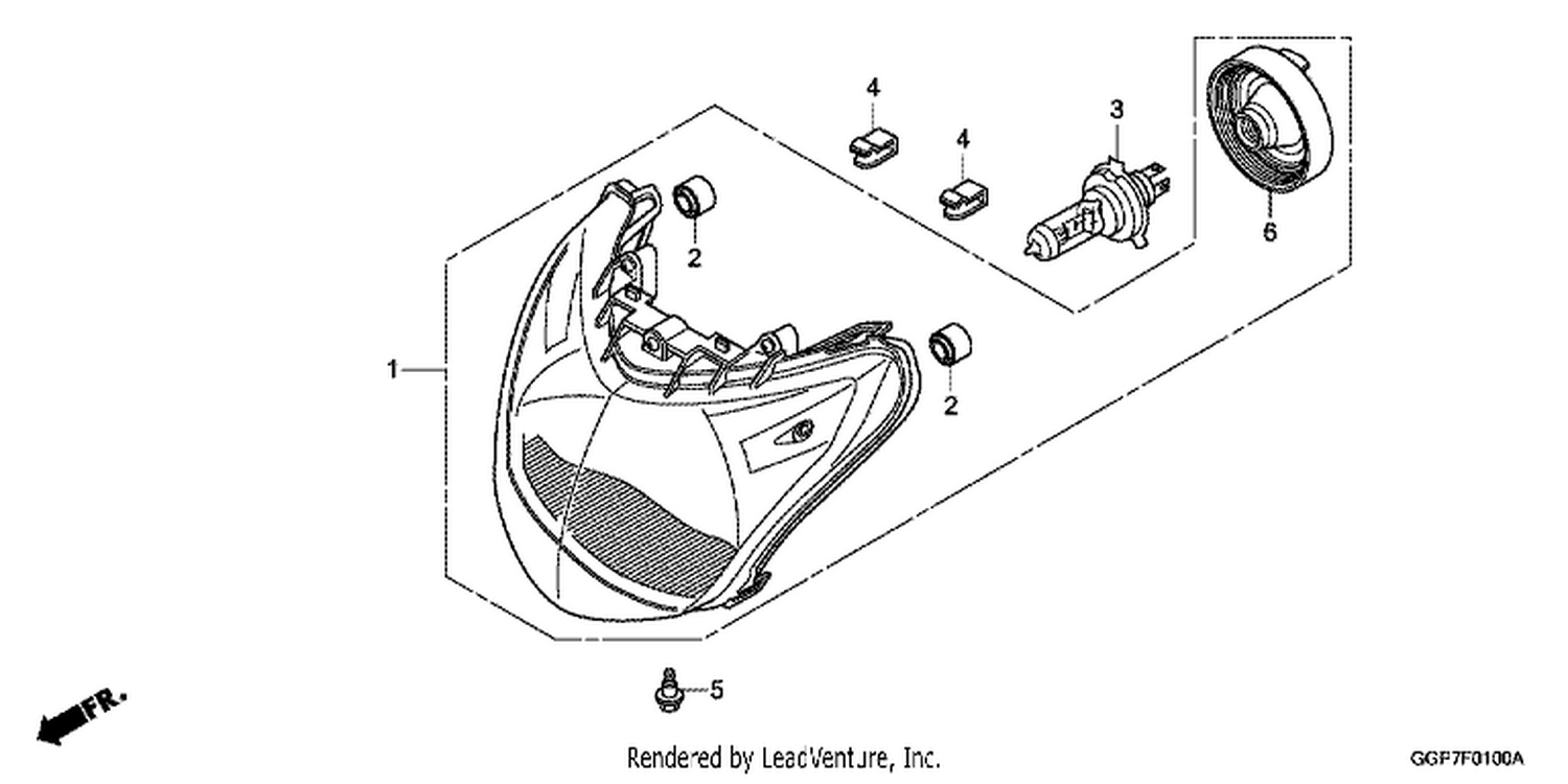  HEADLIGHT (NSC50/MPD/WH)