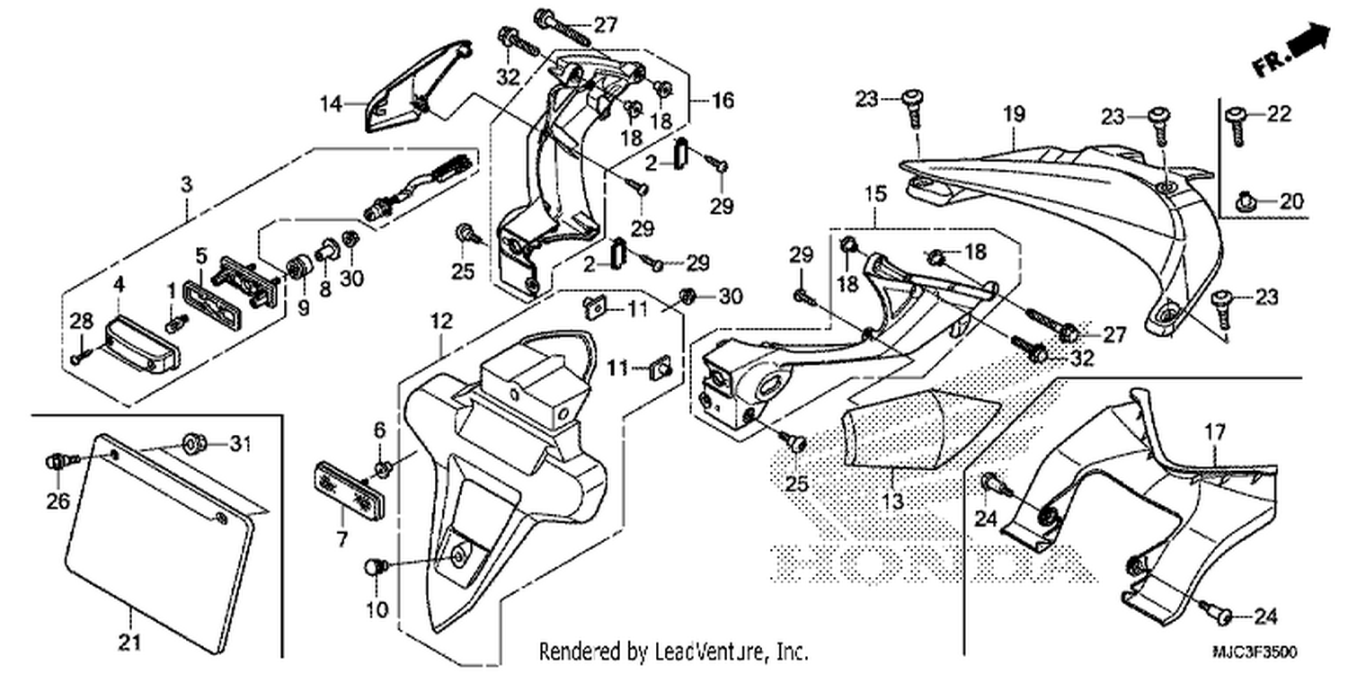  REAR FENDER/LICENSE LIGHT