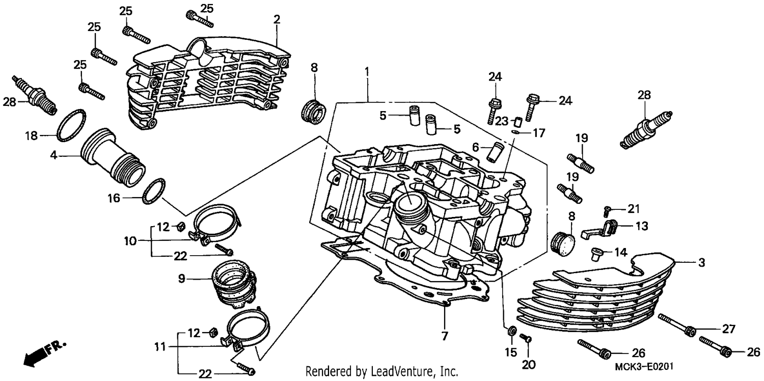 CYLINDER HEAD (REAR)
