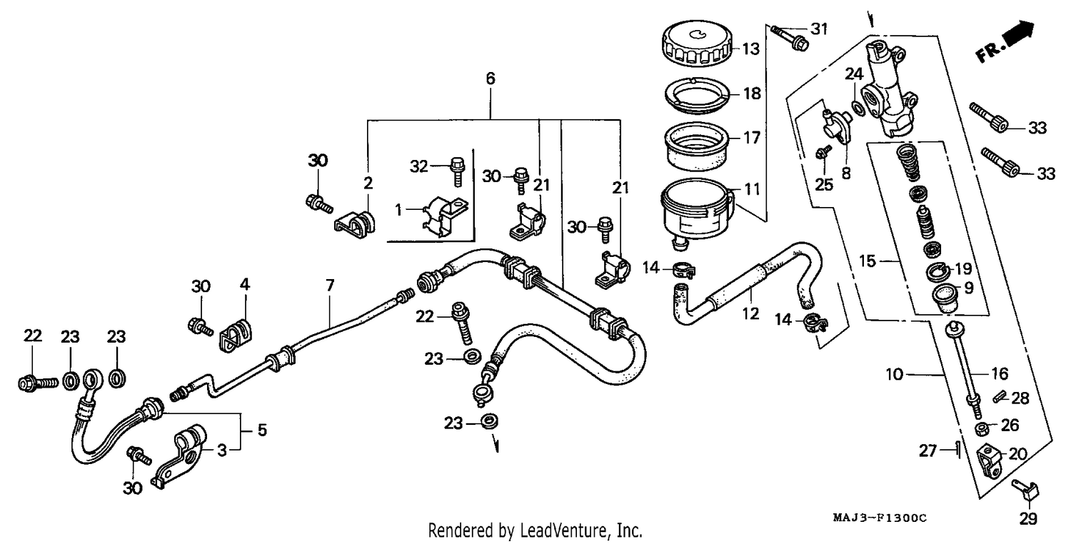 REAR BRAKE MASTER CYLINDER (ST1100)