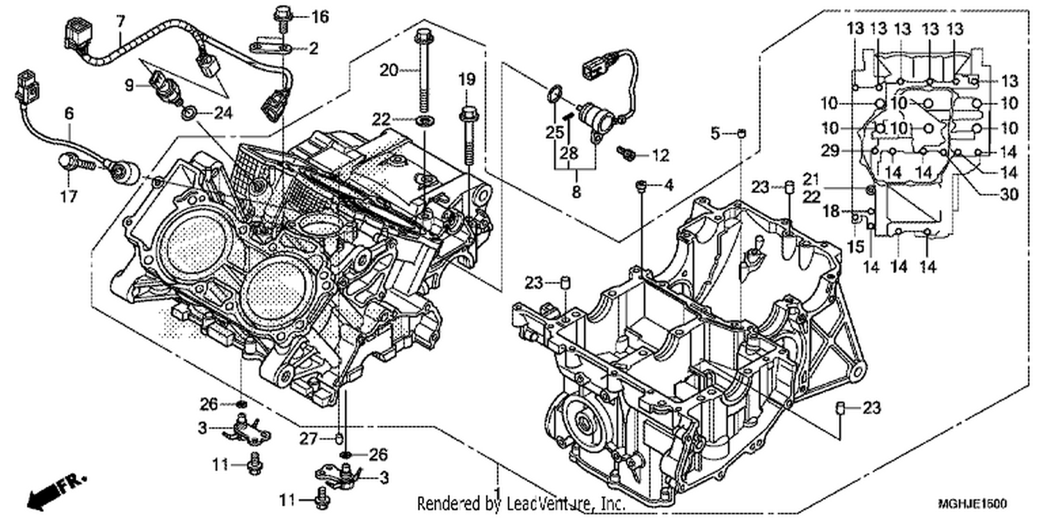  CRANKCASE (VFR1200X/XA/XL)