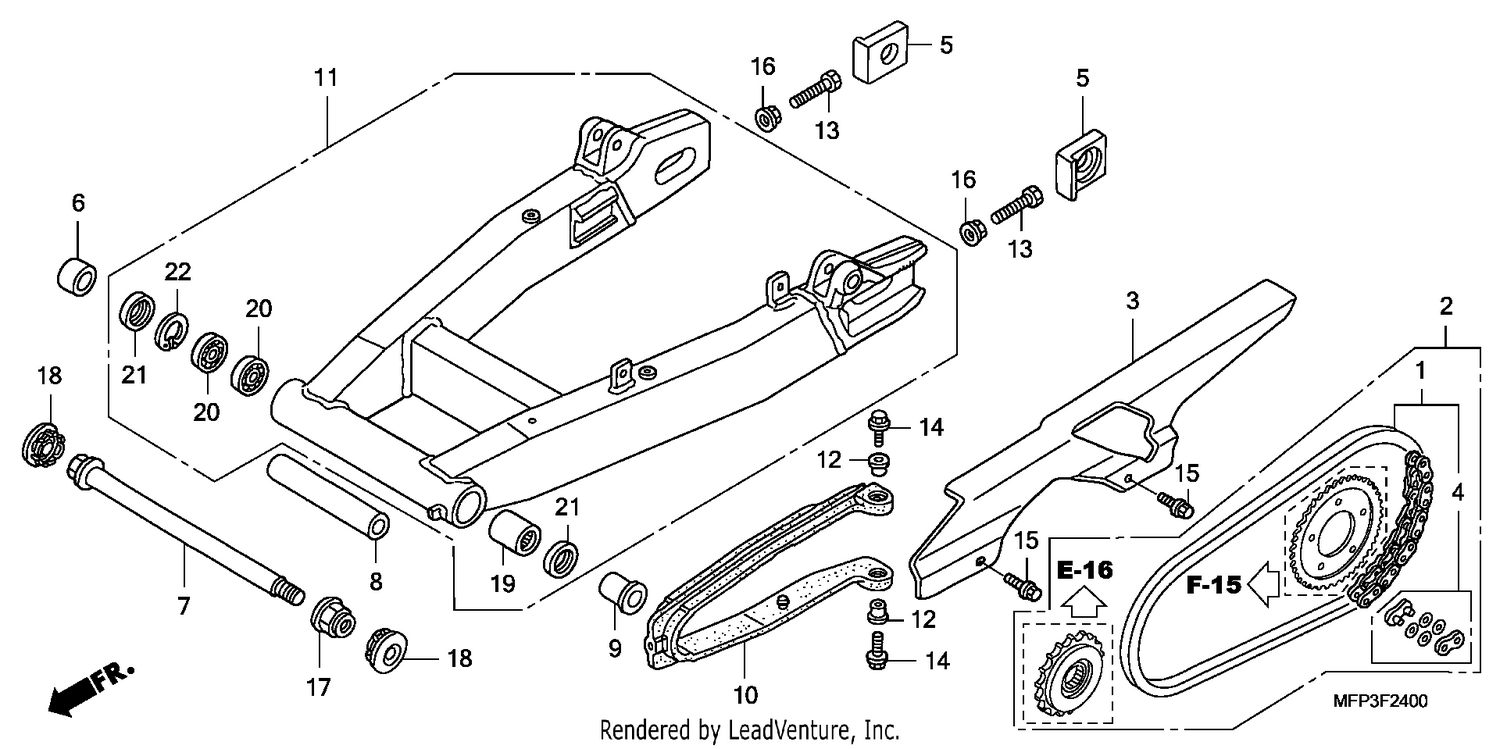 SWINGARM/CHAIN CASE