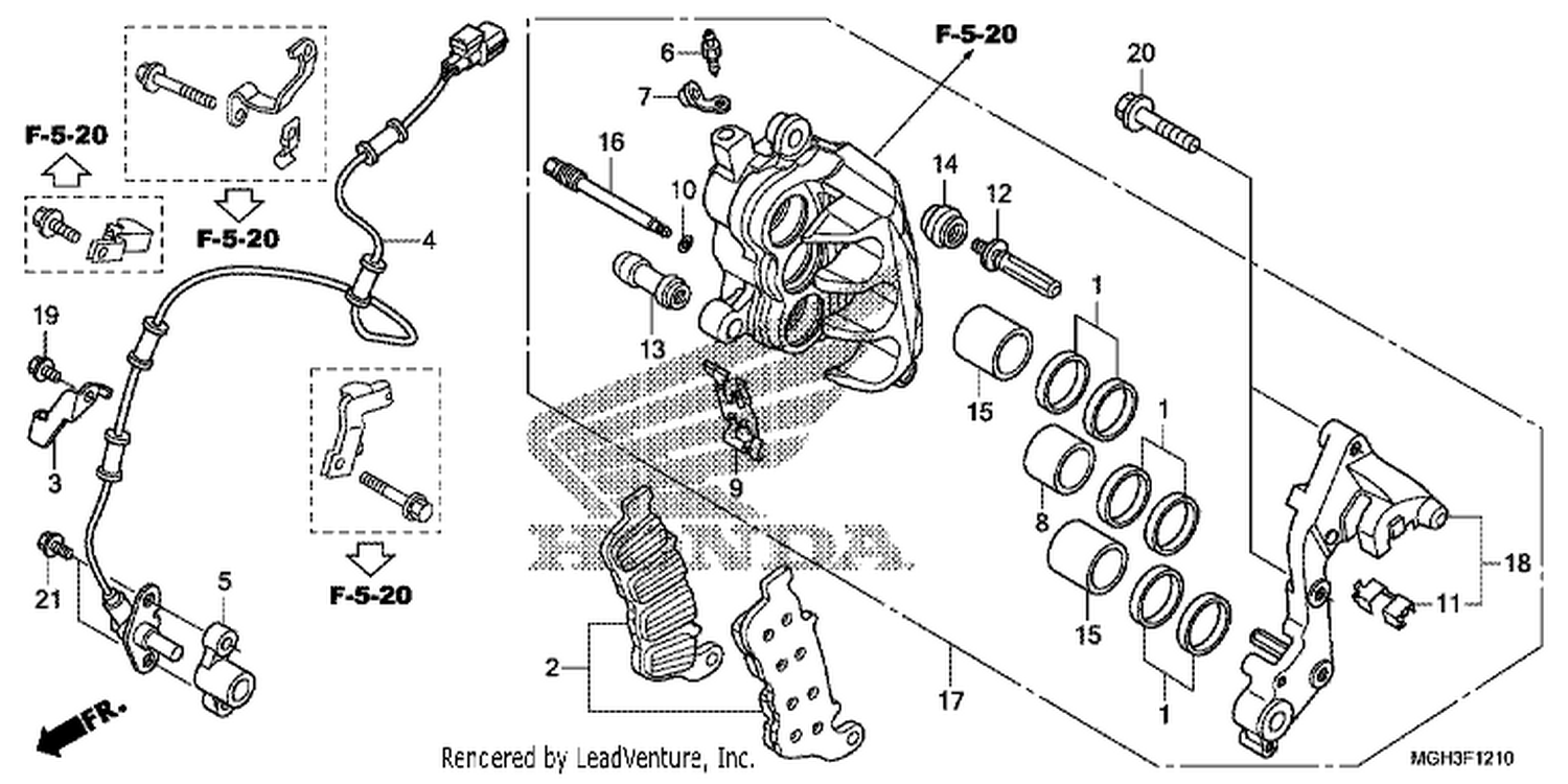  10 R. FRONT BRAKE CALIPER