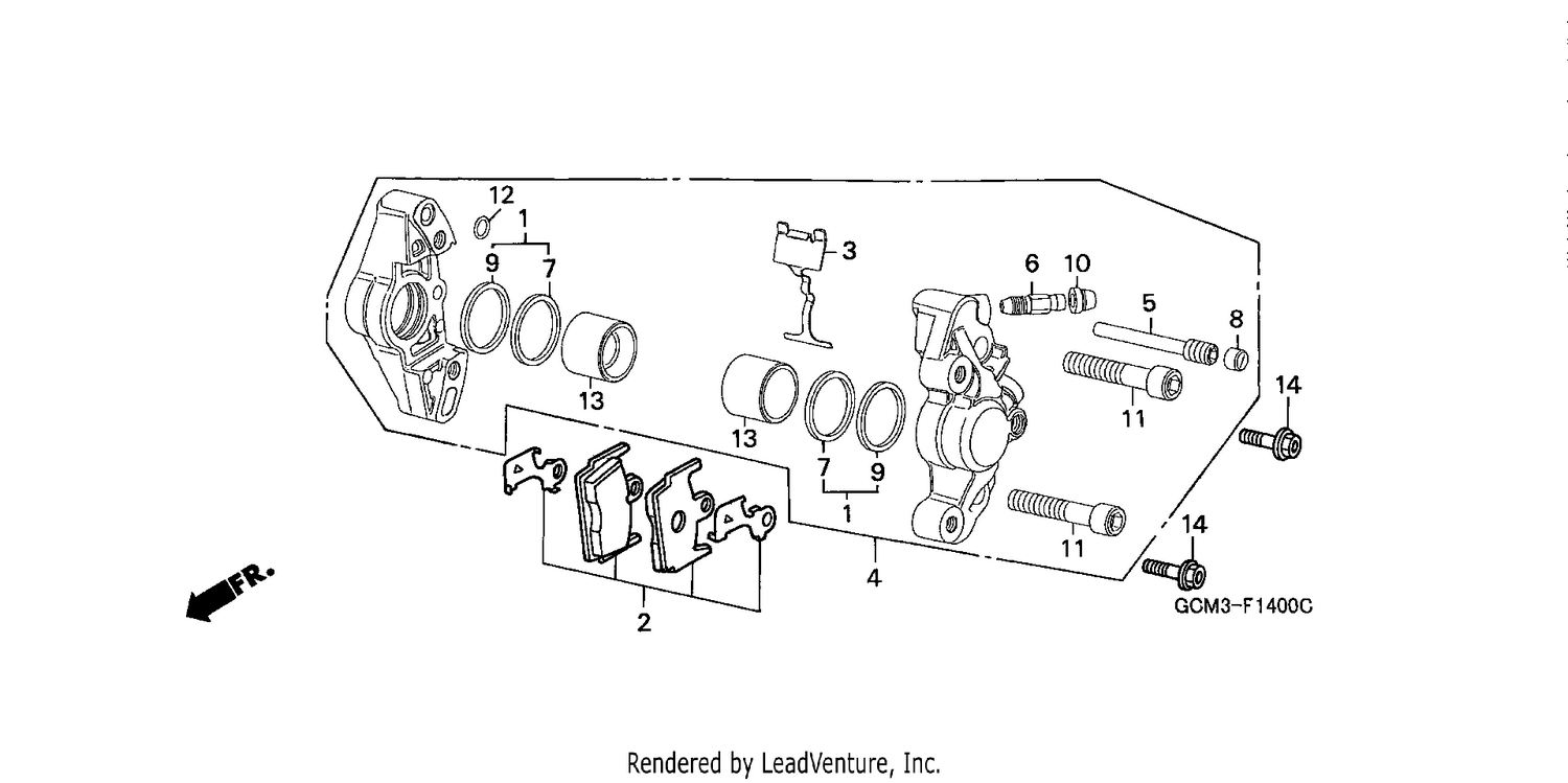 REAR BRAKE CALIPER