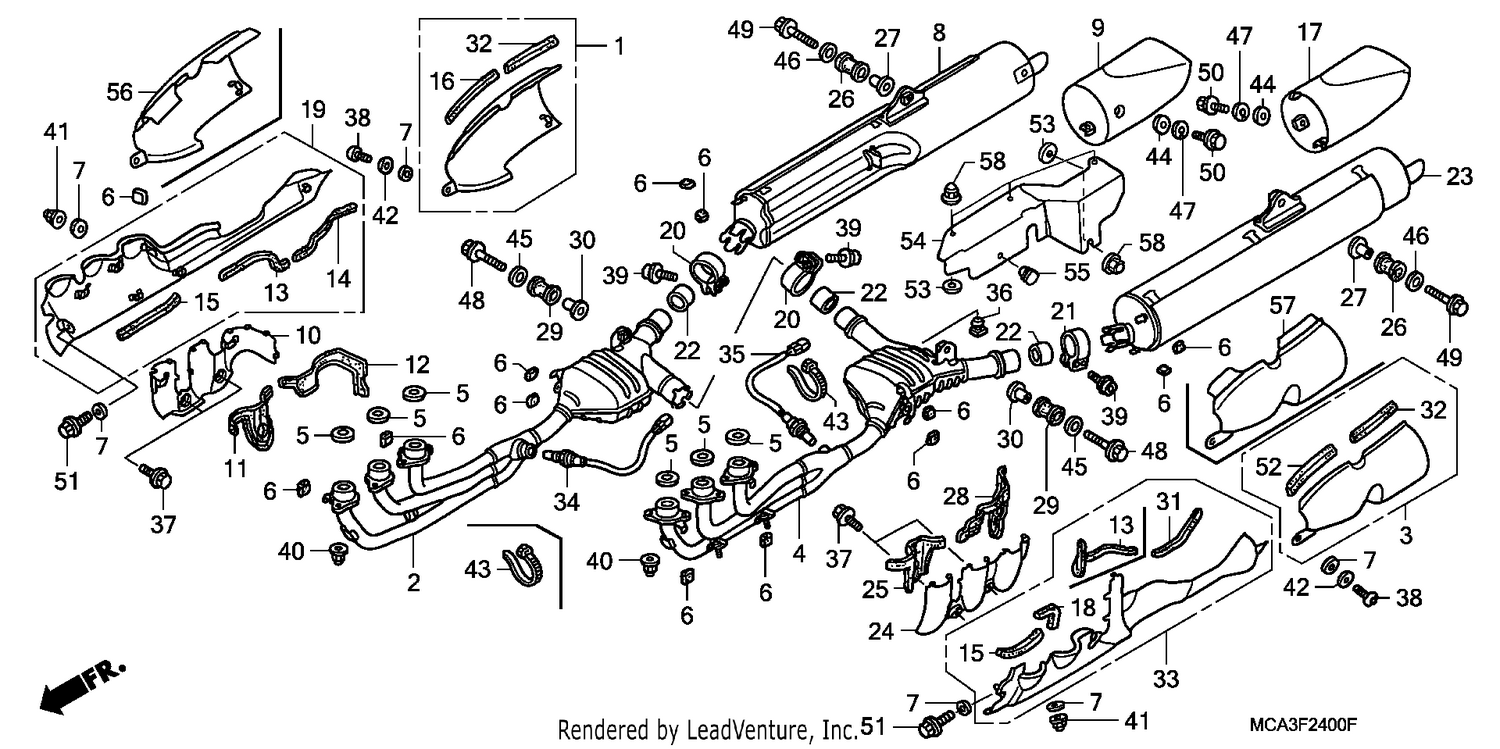EXHAUST MUFFLER (A1-A5)(6-BR,ED/7/8-BR)