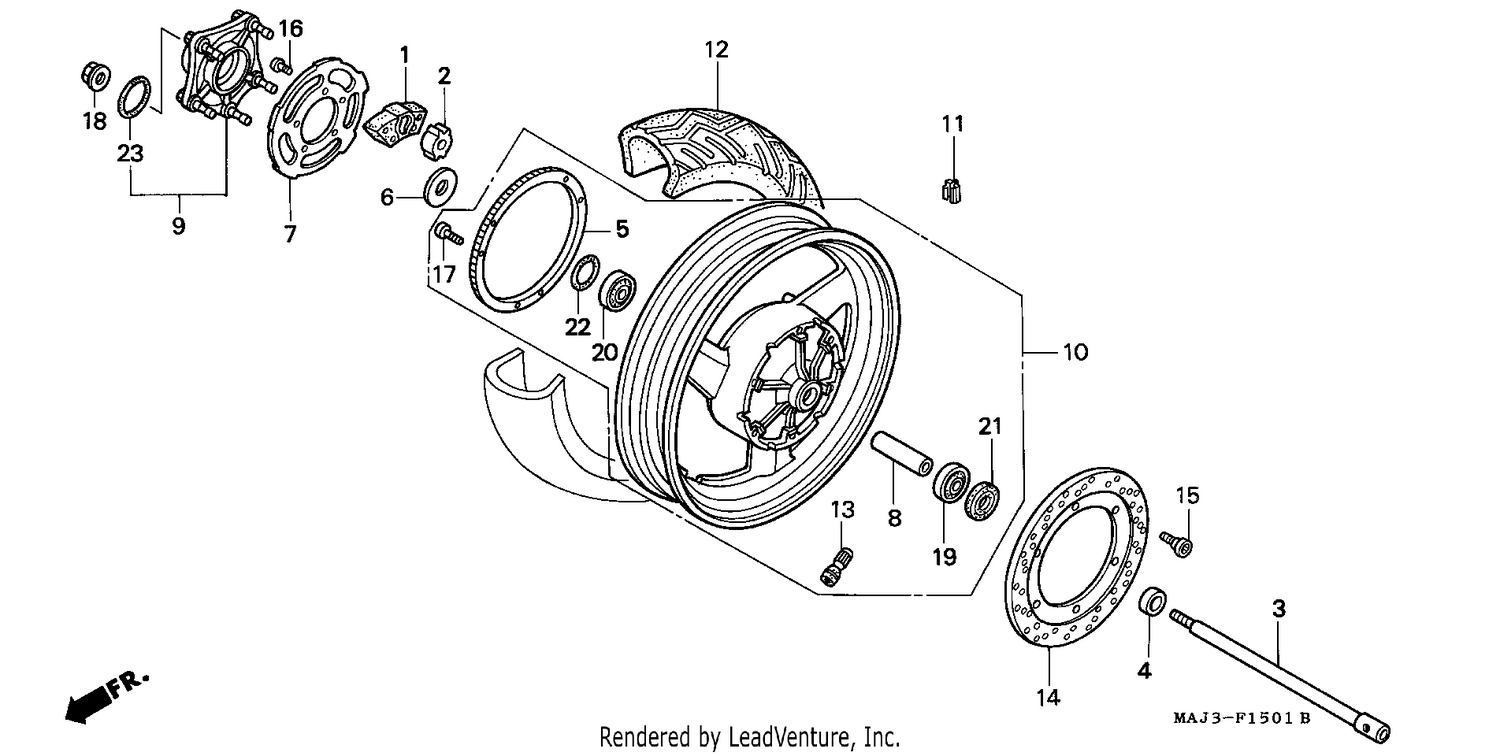 REAR WHEEL (ST1100A)