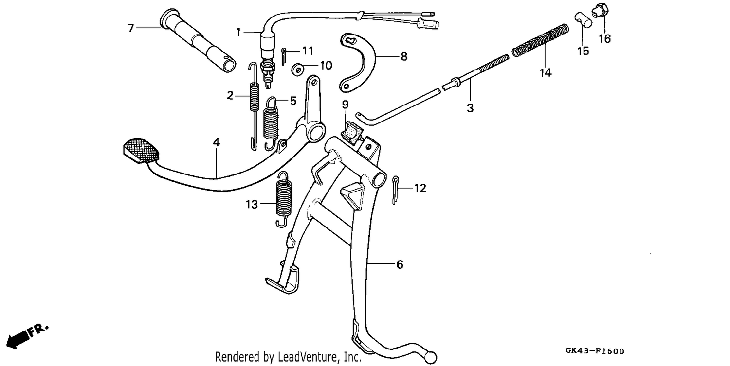 MAIN STAND/BRAKE PEDAL